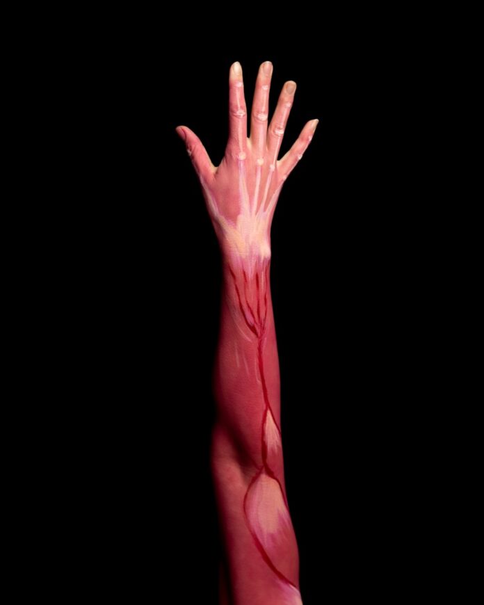 Photo by Alexander Jawfox persons left hand with pink paint